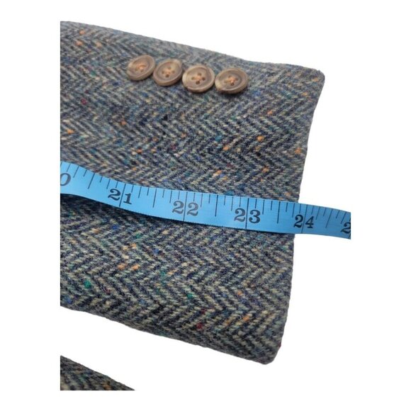 BEN SILVER Jacket Mens 42R Multi TWEED Herringbone Blazer Sport Coat Heavy Wool - Picture 11 of 13